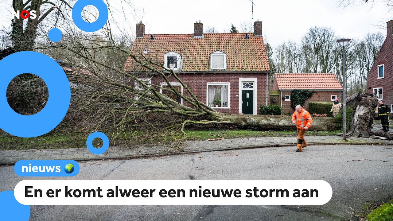 Schade door storm Dudley in Nederland