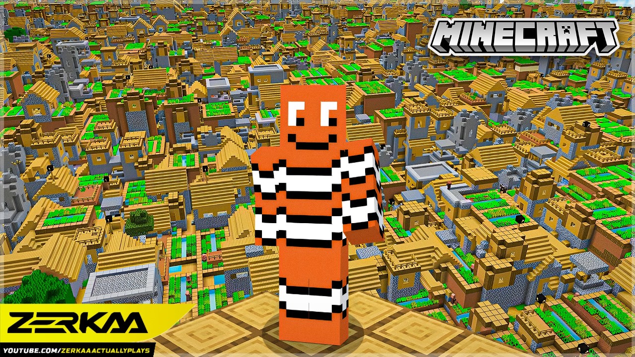 *FINALLY* EXPLORING A VILLAGE (Expanding Border Minecraft #19)