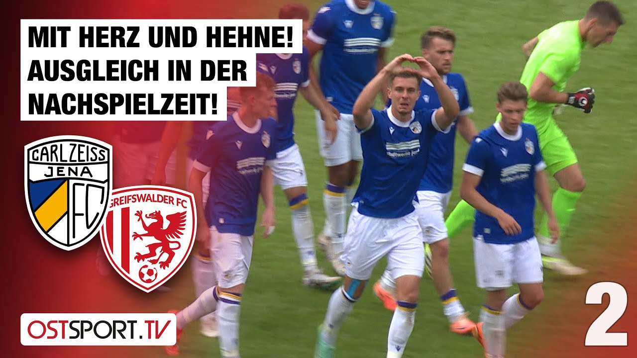Hehne wieder in der Nachspielzeit! Jena - Greifswald 1:1 | Regionalliga Nordost