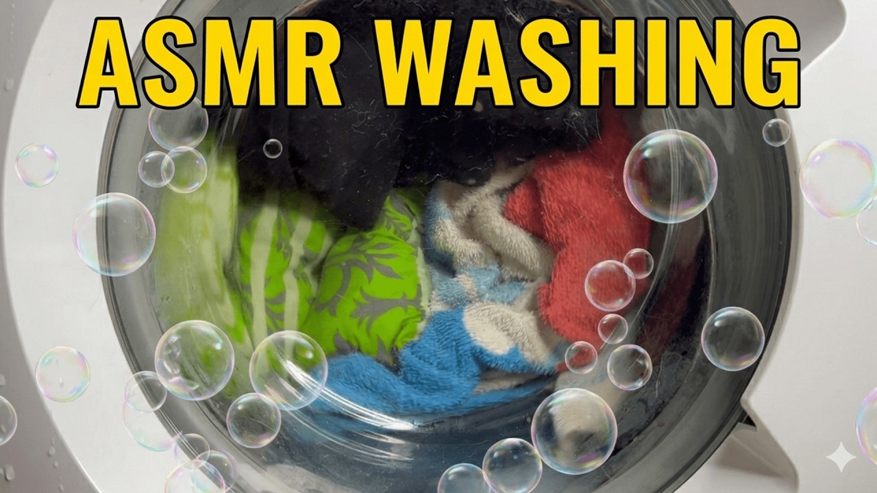 30 Minutes Laundry ASMR 🧺 Relaxing Washing Machine Sounds for Sleep (No Talking) #asmr #laundryasmr