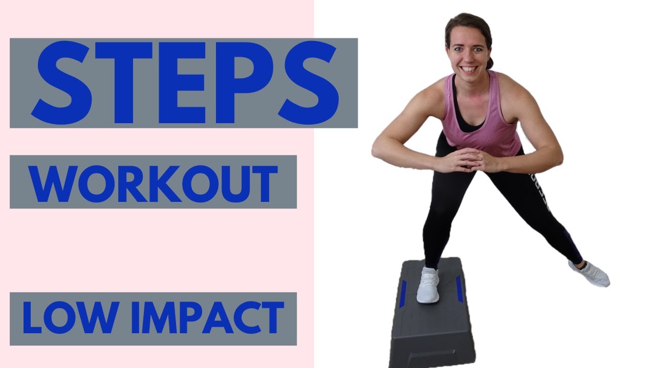 24 Minute Cardio Steps Workout – Low Impact Steps Exercises at Home – No Jumping