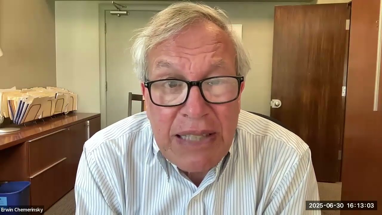Dean Erwin Chemerinsky Book Talk: No Democracy Lasts Forever