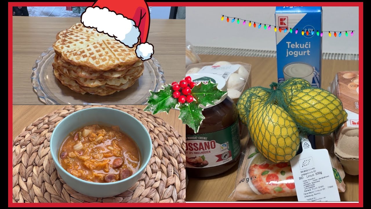 Vlogmas 8/24 🎄/opet kupus/ čišćenje/ recept za waffle 