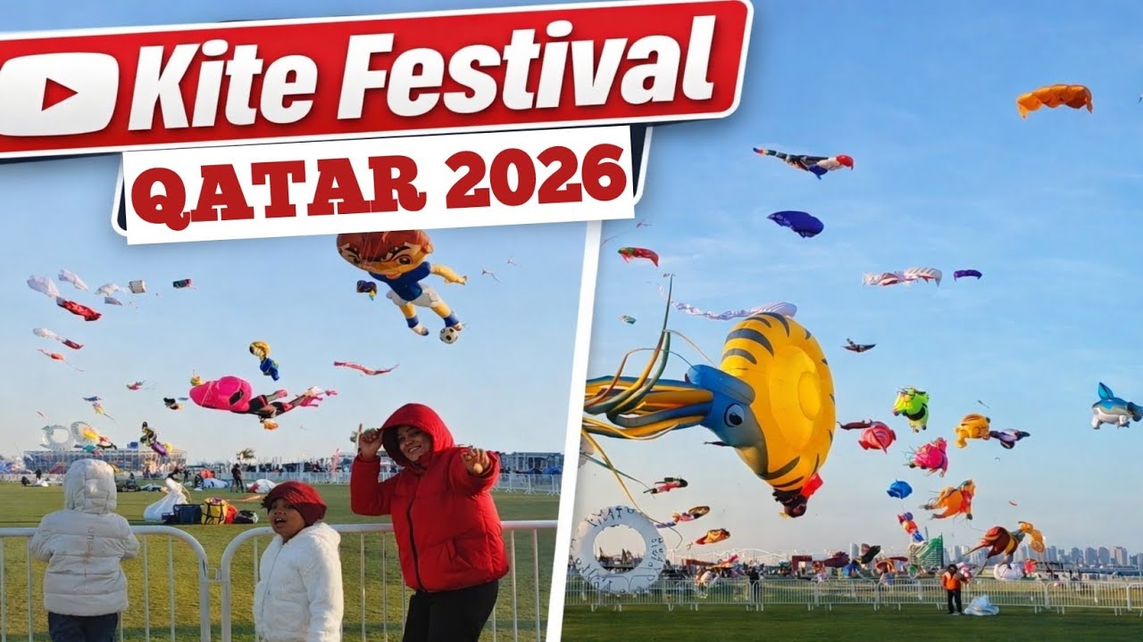 Kite Festival Doha Qatar 2026 | Colorful Skies & Family Fun 🪁🇶🇦