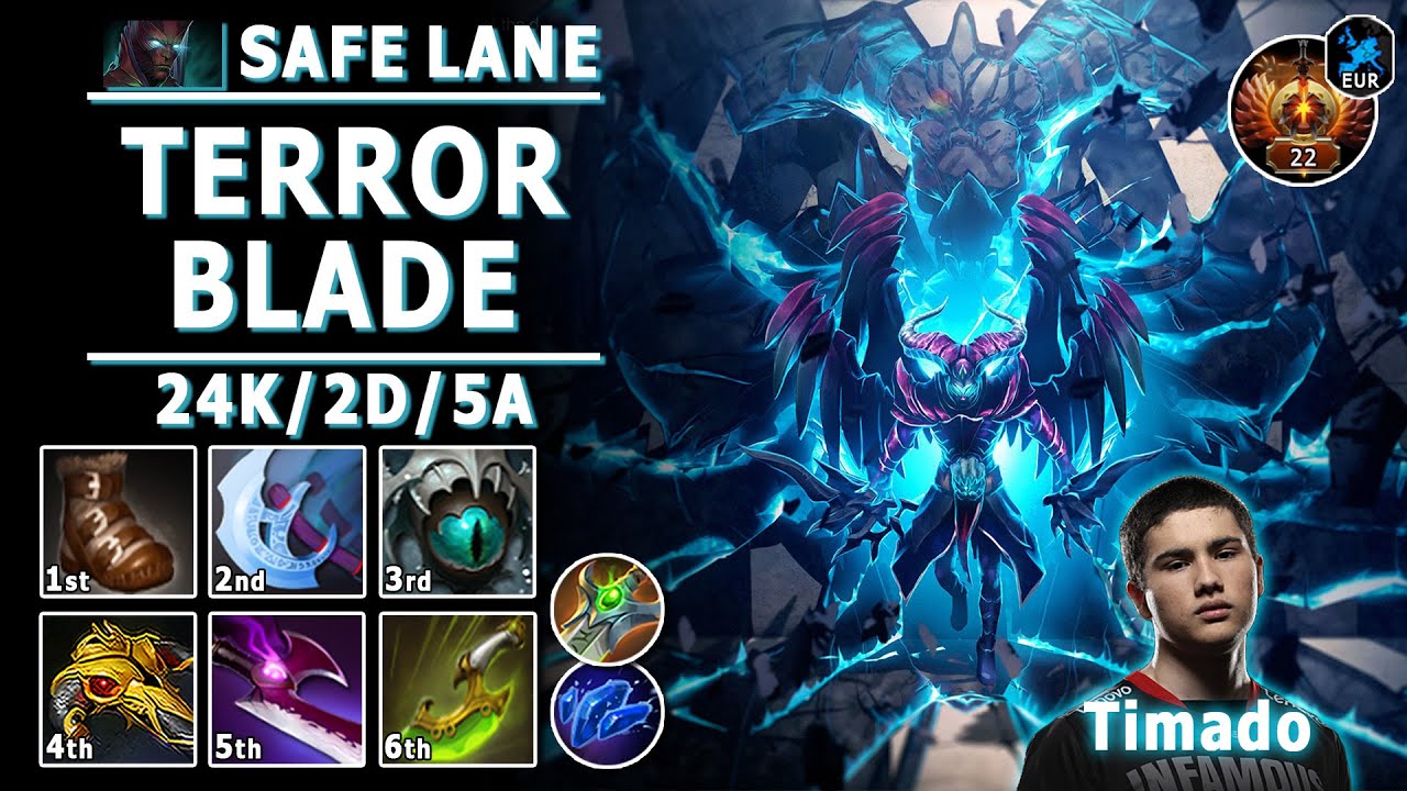 Terrorblade Safe Lane Carry | 7.32d | Timado Pos 1 TB Play | Dota 2 Immortal Gameplay