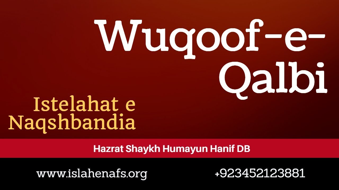 Wuqoof e Qalbi | Sufism Tasawwuf | Naqshbandi Zikr | Hazrat Shaykh Humayun Hanif Mujaddidi