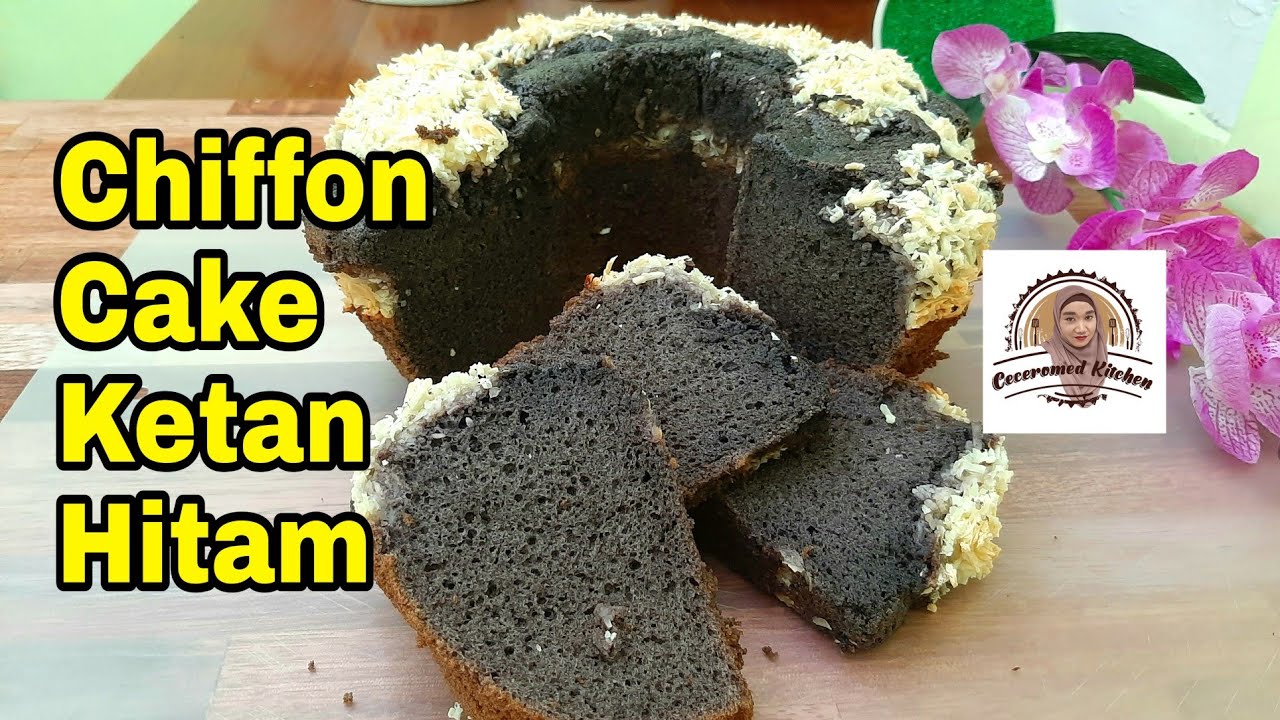 Chiffon Cake Ketan Hitam, Lentur, Lembut, Harum Ketan Hitam
