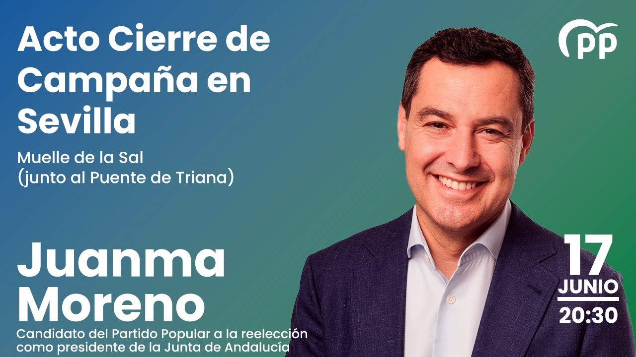 Juanma Moreno realiza el cierre de campaña en Sevilla