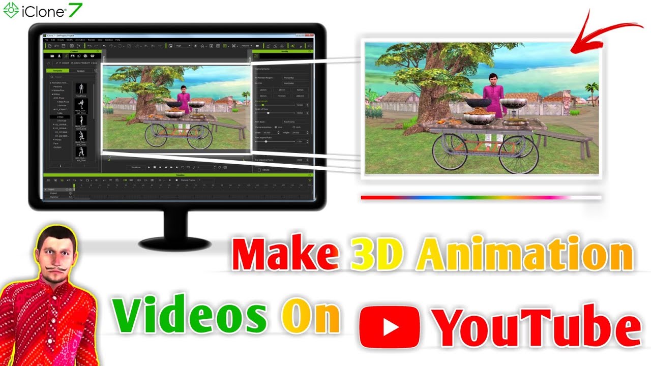 Как создать 3D-анимированные мультфильмы с помощью iClone 7 🔥