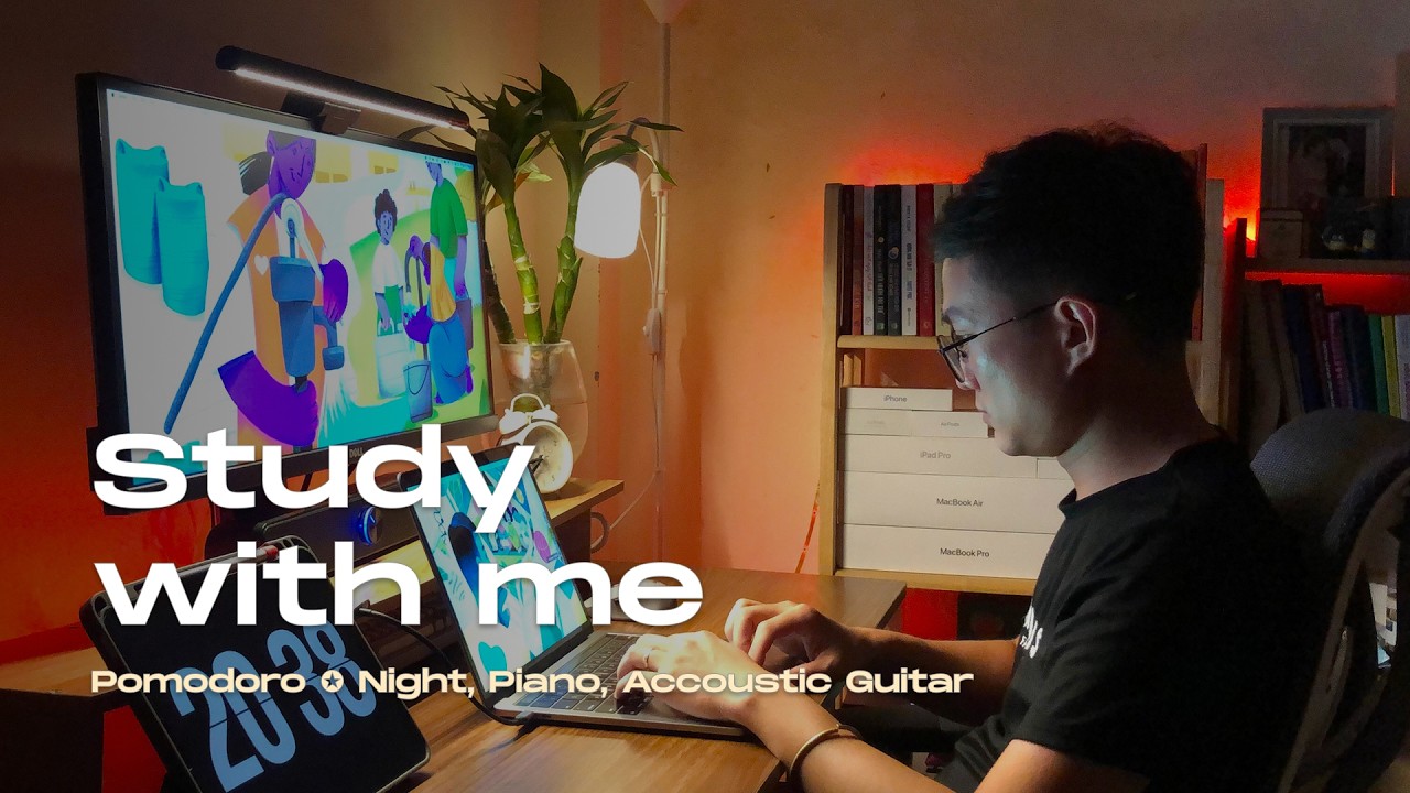 DAY 10 | 2-SESSION STUDY WITH ME / Coffe and Piano / Pomodoro 45-5 | TUYEN ✪ Đìzai