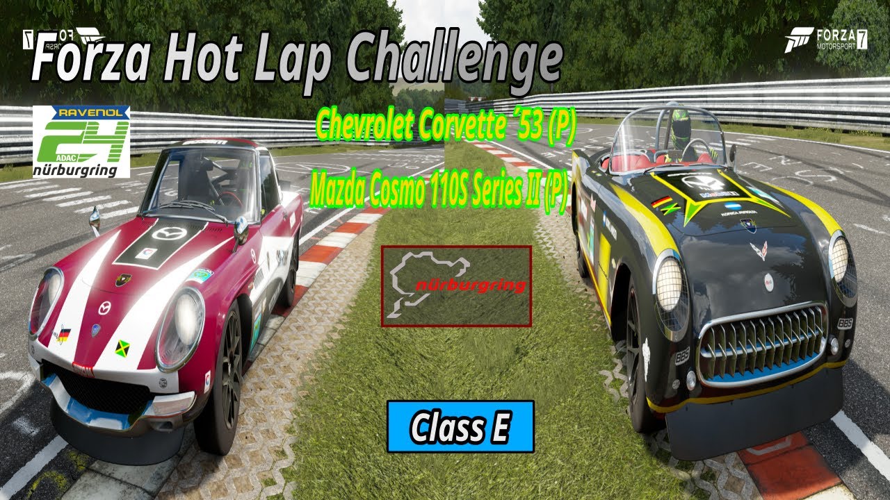 Mazda Cosmo 110S Series II (P) vs Chevrolet Corvette ´53 (P) Nürburgring24H HLC !!