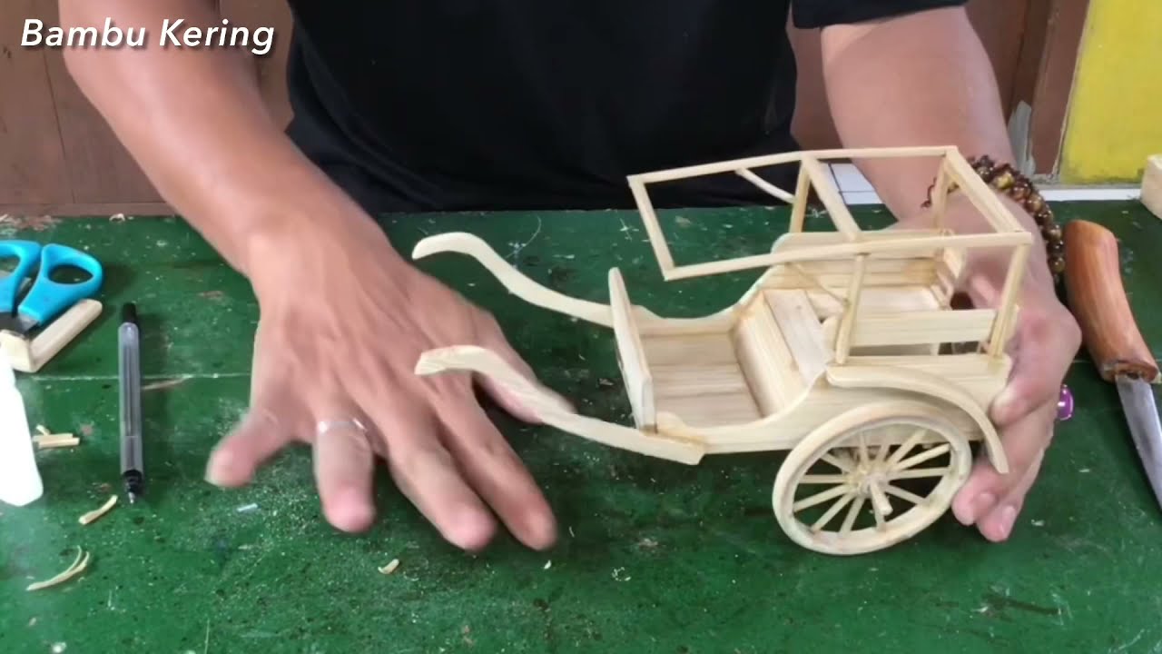 Miniatur Delman dari Bambu ~ Kerajinan Bambu