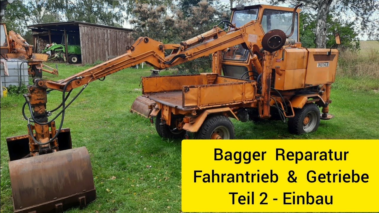 Trenkle #5b _ Bagger Reparatur hydraulischer Fahrantrieb / Verteilergetriebe - Teil 2