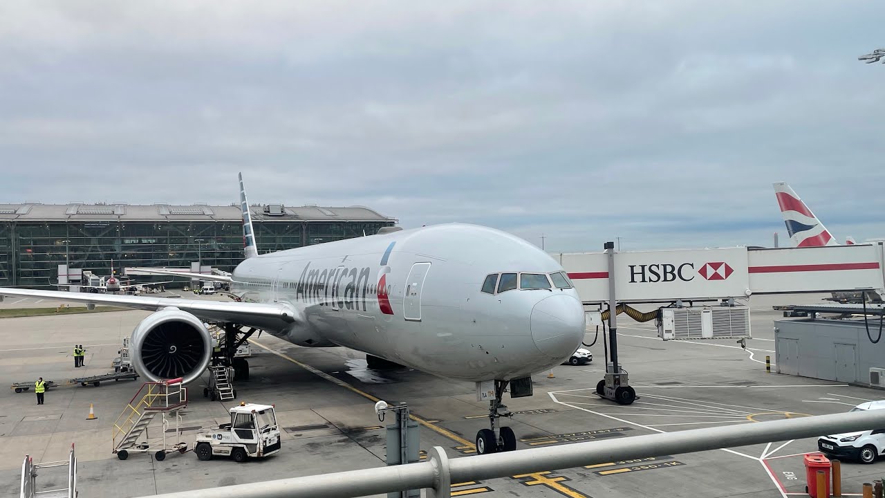 New York to London American Airlines Economy on 777-300 ER Flight Vlog