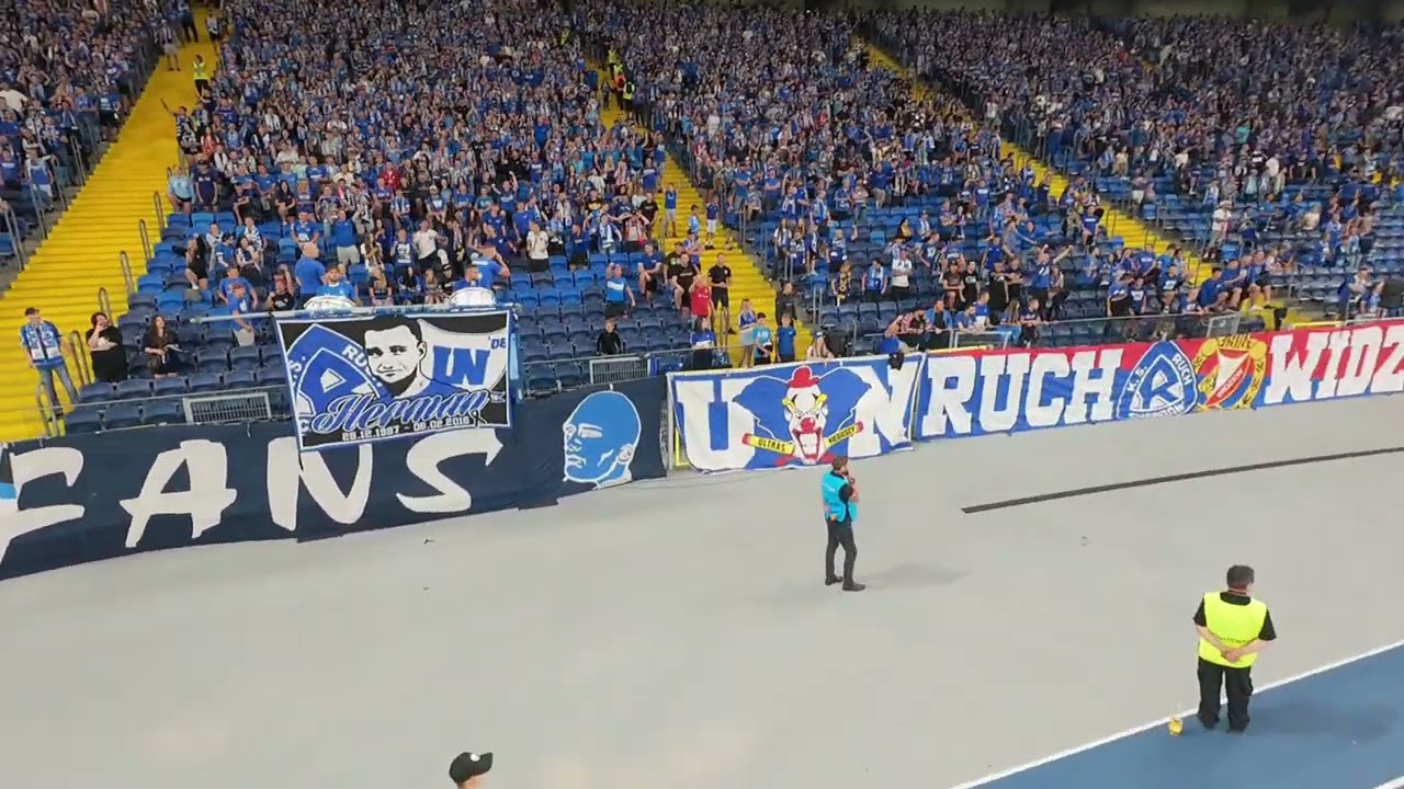 Ruch Chorzów vs Stal Rzeszów 20.08.2025 widok z drona i murawy 