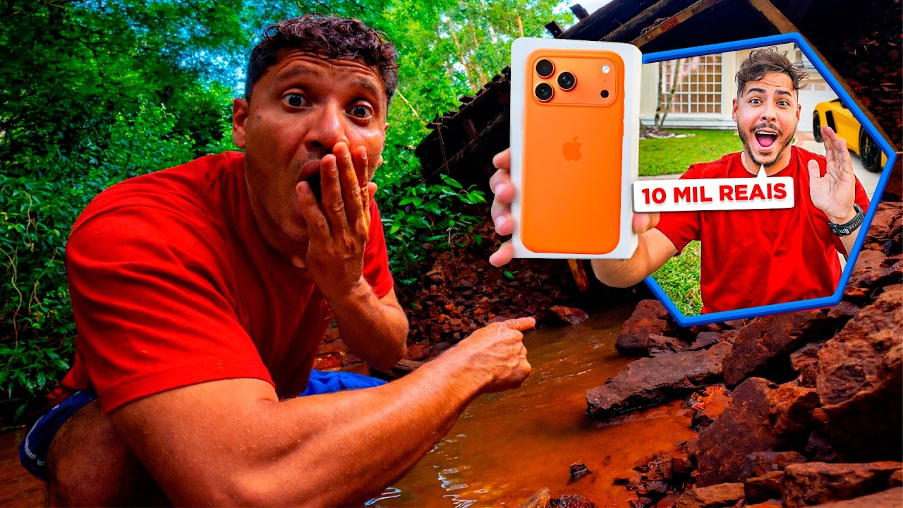 O RENATO OFERECEU 10 MIL REAIS PARA QUEM ACHAR O IPHONE 17 NO RIO #renatogarcia #iphone