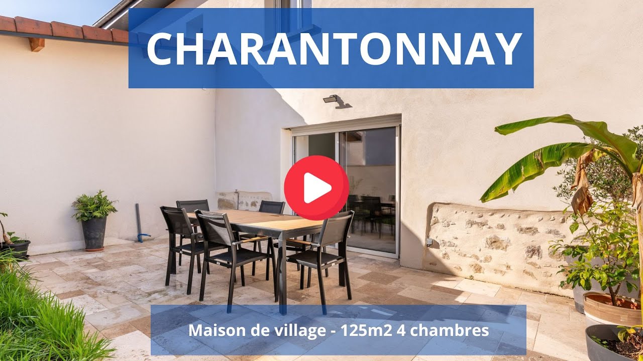 Maison à Vendre à CHARANTONNAY (38790) : Superbe maison rénovée  125m2 - 4 chambres - Beaux volumes