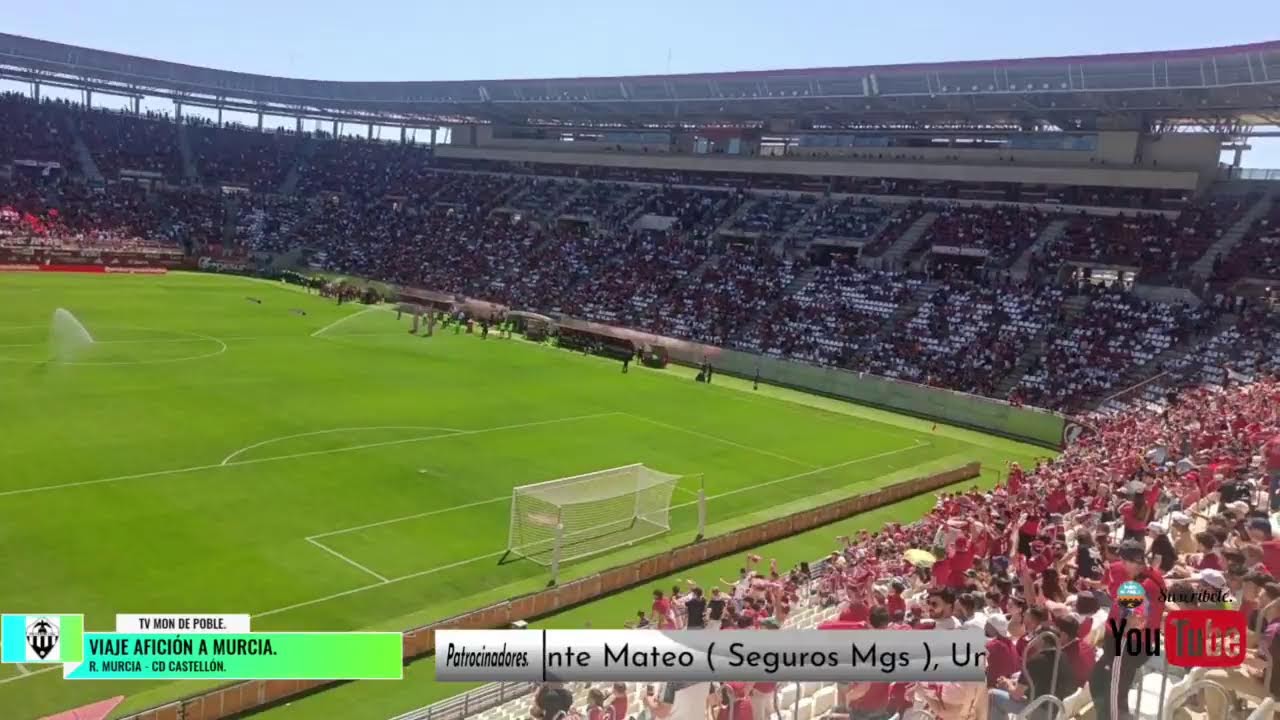 Ya en el campo, Murcia, desplazamiento afición a Murcia. R Murcia - CD Castellón. 4-5-24.