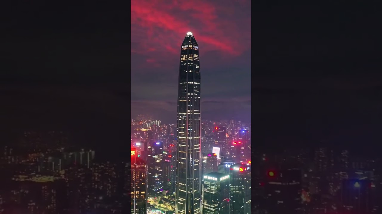 Pingan international financial center, Shenzhen,China #skyline #travel #ytshorts #drone #skyscraper