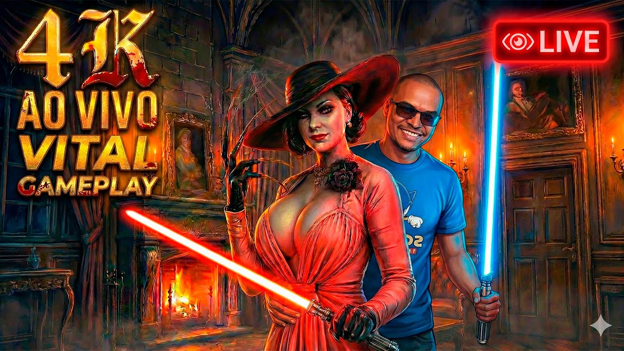 RESIDENT EVIL VILLAGE 4K PS5 - SERÁ QUE CONSEGUIREMOS A PLATINA? SABRE DE LUZ TUNADO
