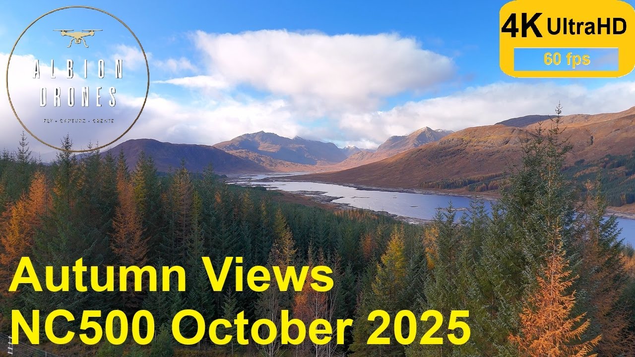 Autumn Views NC500, Loch Loyne, Loch Maree +- Lochan an Ais - DJI MINI3 Pro / DJI AIR3 4K