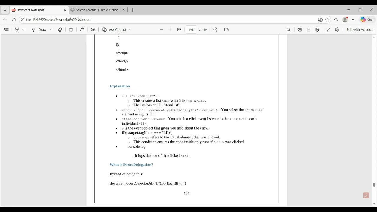 What is event delegation in js  in malayalam