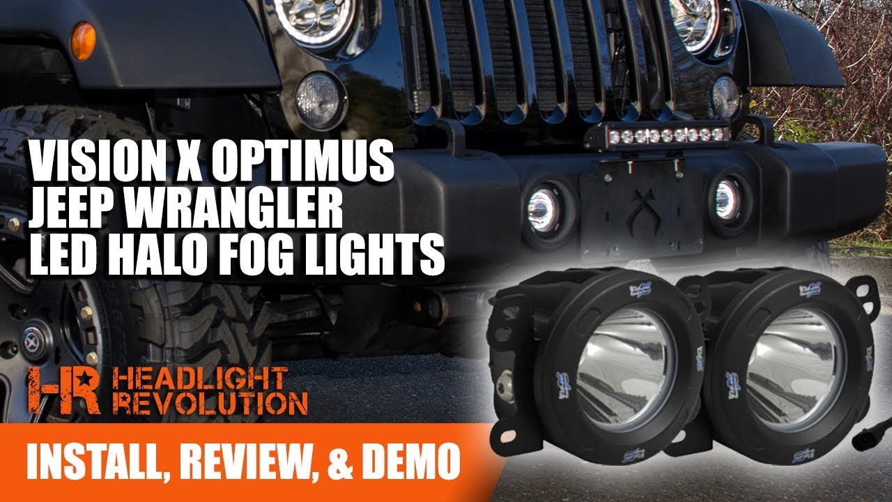 Vision X Optimus Jeep Wrangler JK LED Fog Light Kit Demo and Install | Headlight Revolution