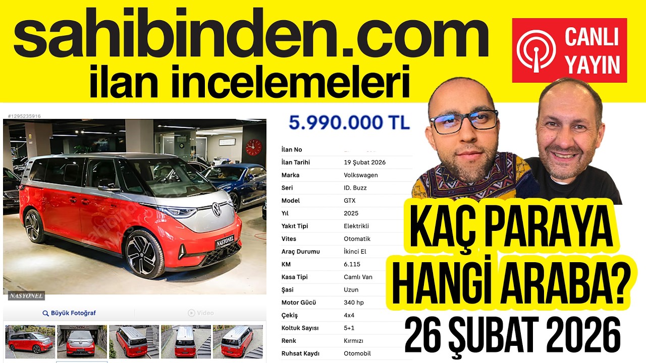 2CR Canlı - 26  Şubat 2026  - İlan İncelemeleri  #sahibinden