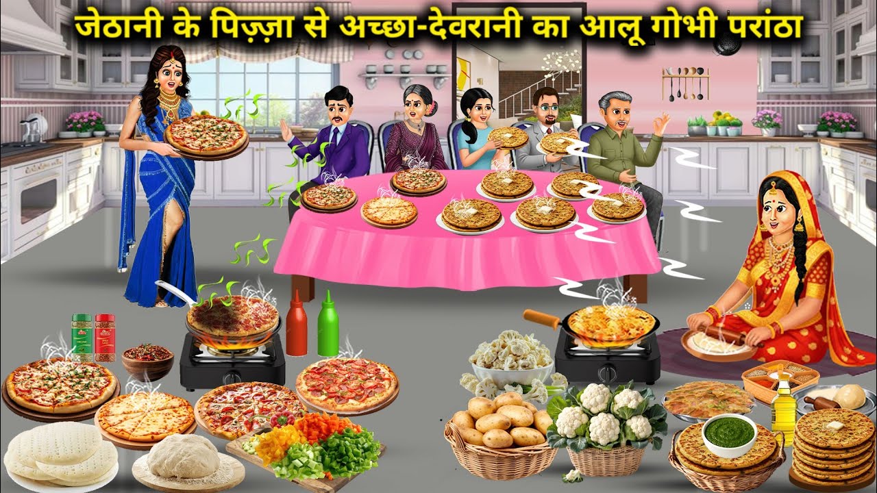 जेठानी के पिज़्ज़ा से अच्छा-देवरानी का आलू गोभी परांठा|Better Than Sister-In-Law's Pizza - Sister-In