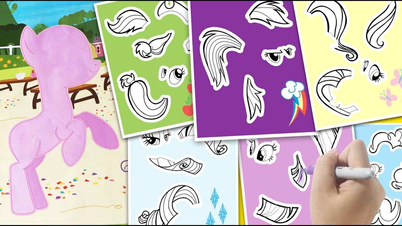 Create a pony MLP sticker activity book My little pony coloring for kids