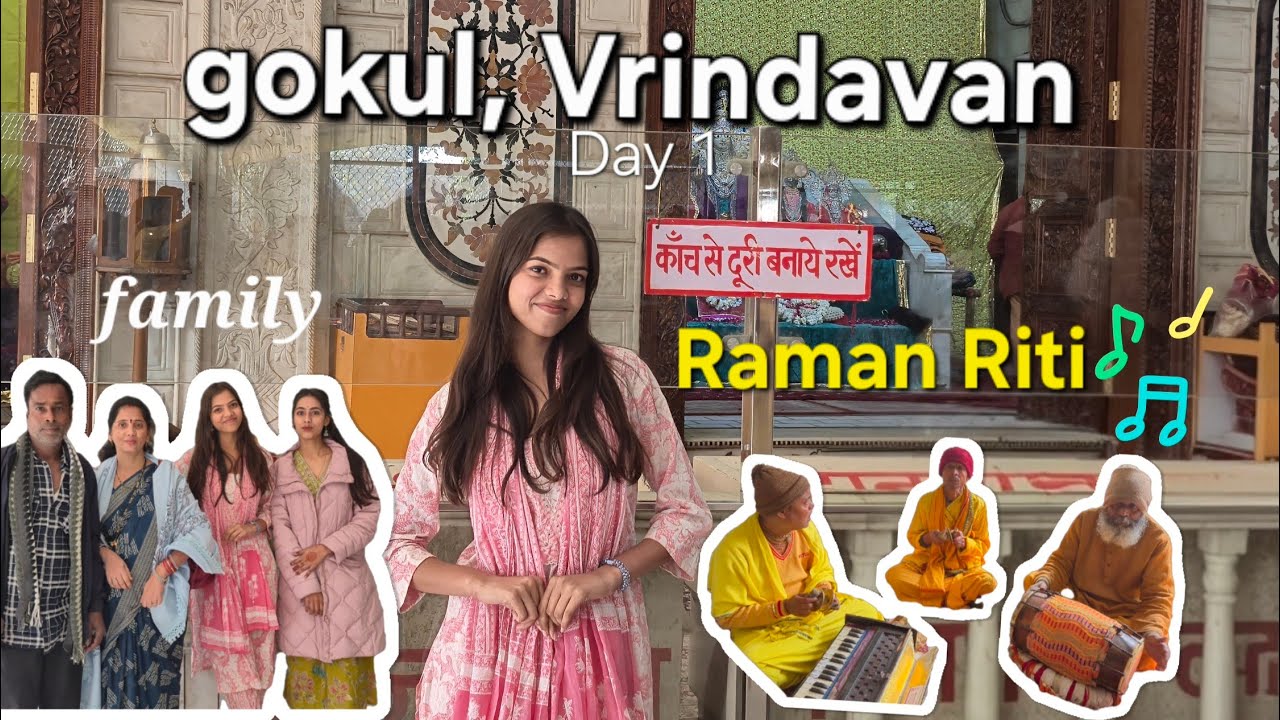 We reached 🤩 Raman Riti gokul  mathura ✨️❤️ ||Sakshi shankhpal
