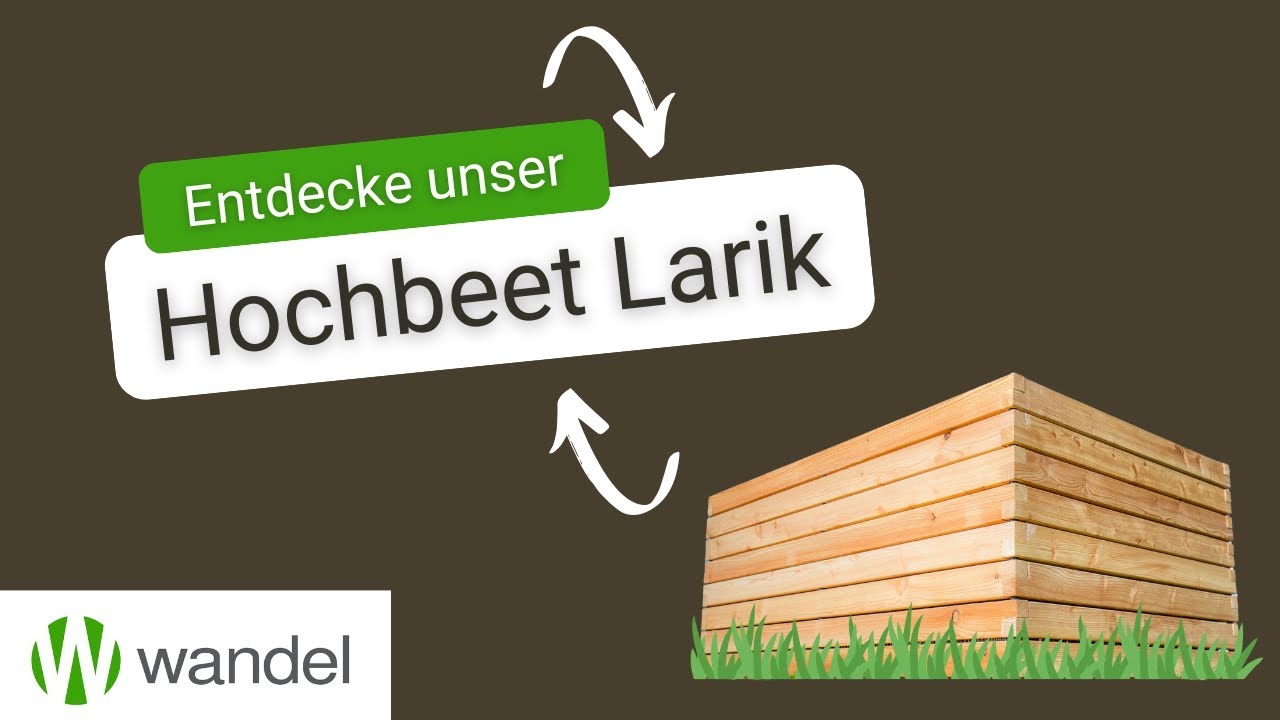 Hochbeet-System aus massiven Lärchenholz-Dielen ohne integrierten Boden