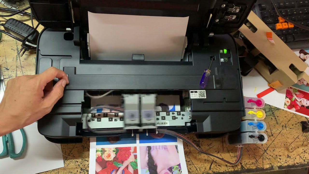 Hướng dẫn lắp bộ tiếp mực ngoài ip2770 dễ dàng-chế mực in liên tục canon ip2770 Ciss