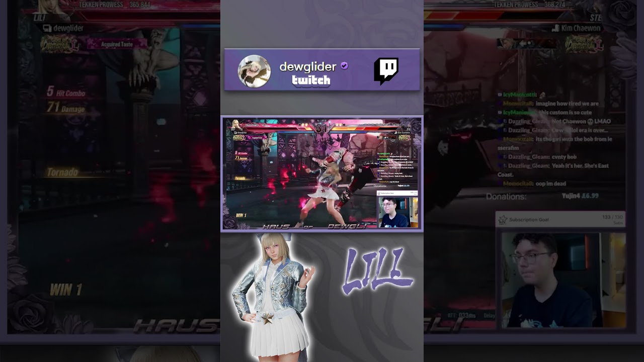 Lili Clutch Divine Step Comeback #tekken8 #gaming #twitchclips #lili #twitch #ranked #tekken #fgc