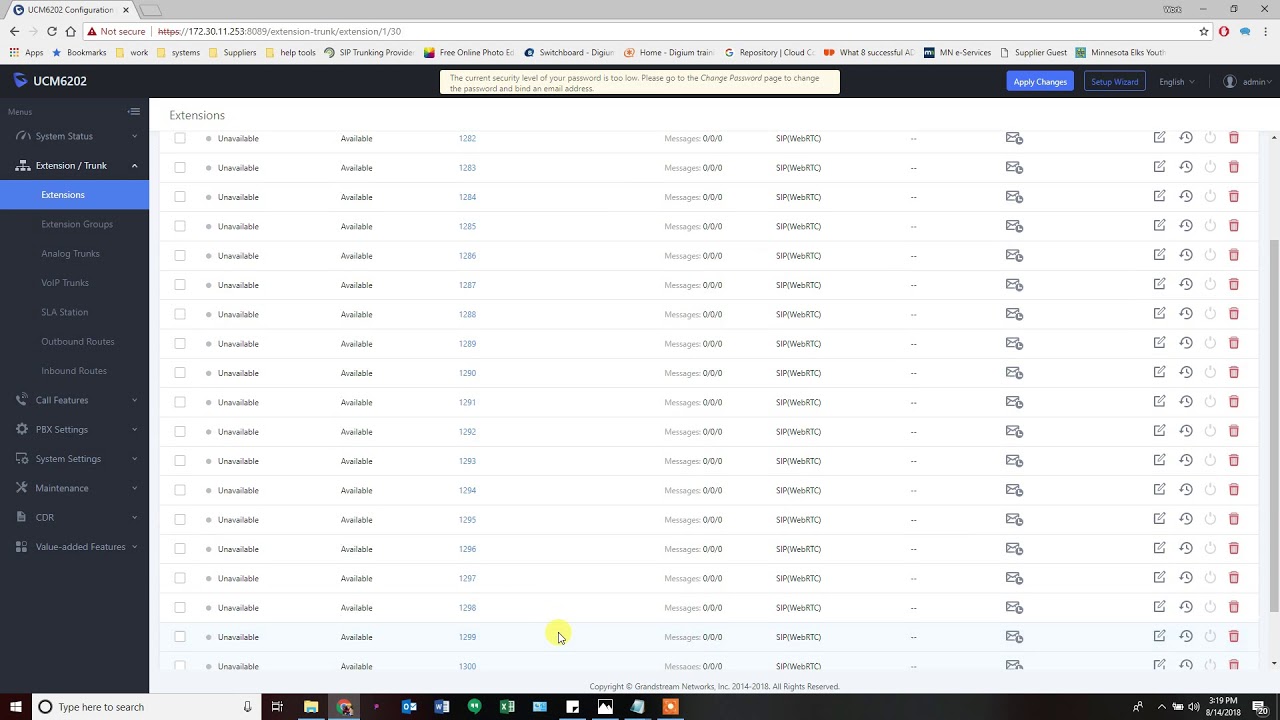 UCM 6xxx Extensions Voicemail and Followme
