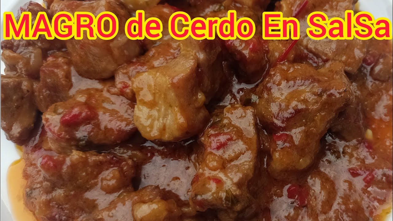 Magro de Cerdo Con Una Salsa impresionante