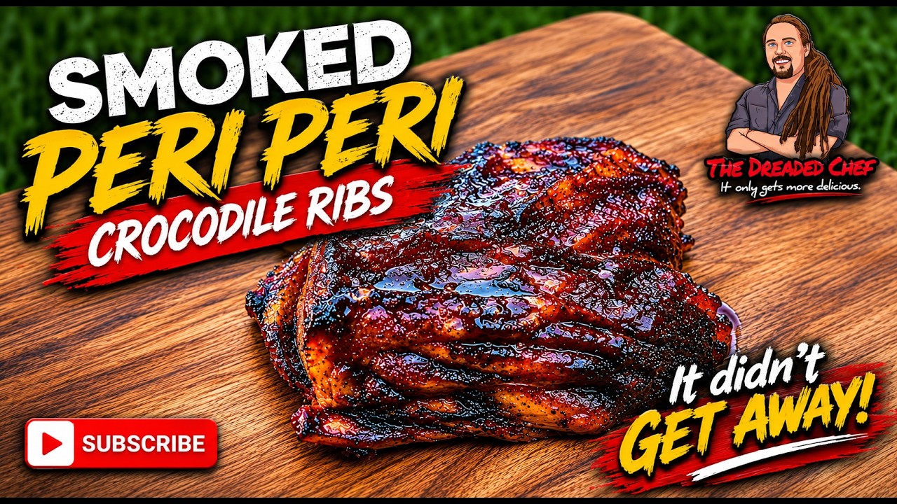 Smoked Crocodile Ribs at  Bramston Beach Campground