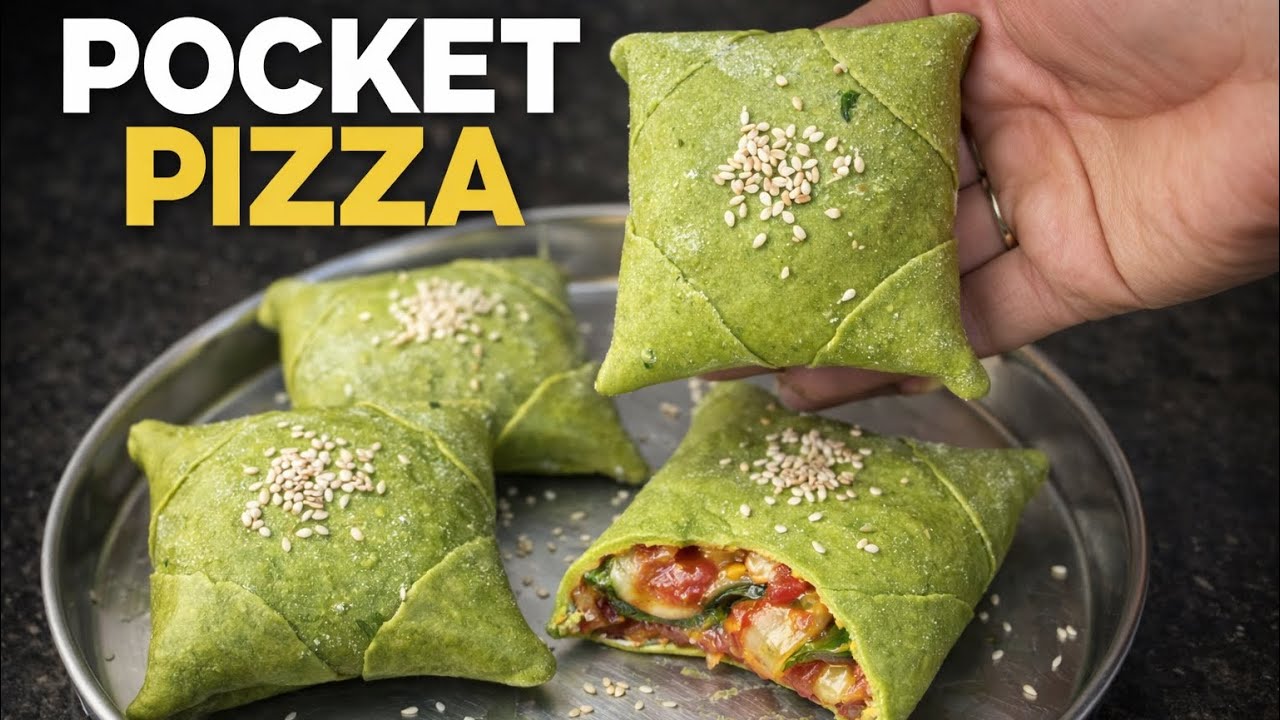 Tawa Atta pizza recipe| Healthy pocket pizza | Mini pizza😋