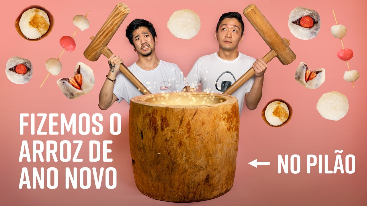 MOCHI, BOLINHO DE ARROZ NO PILÃO!