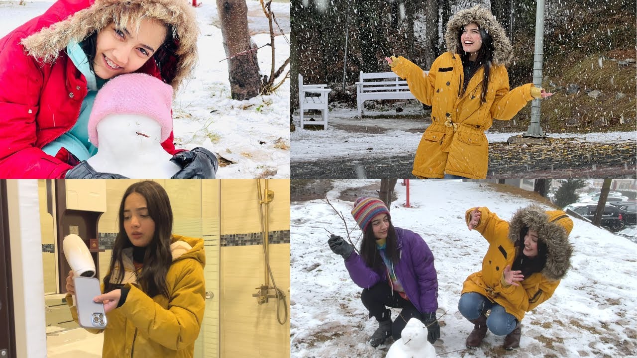 VACATION DAY3 | Finally snowfall ❄️⛄ | Fatima ka phone pani mai gir gya📱😨| Hut shift kerna par gya 🏠