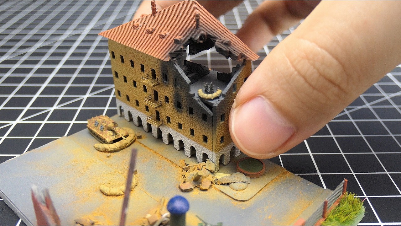 Battle of Berlin micro city diorama 1/700 scale.