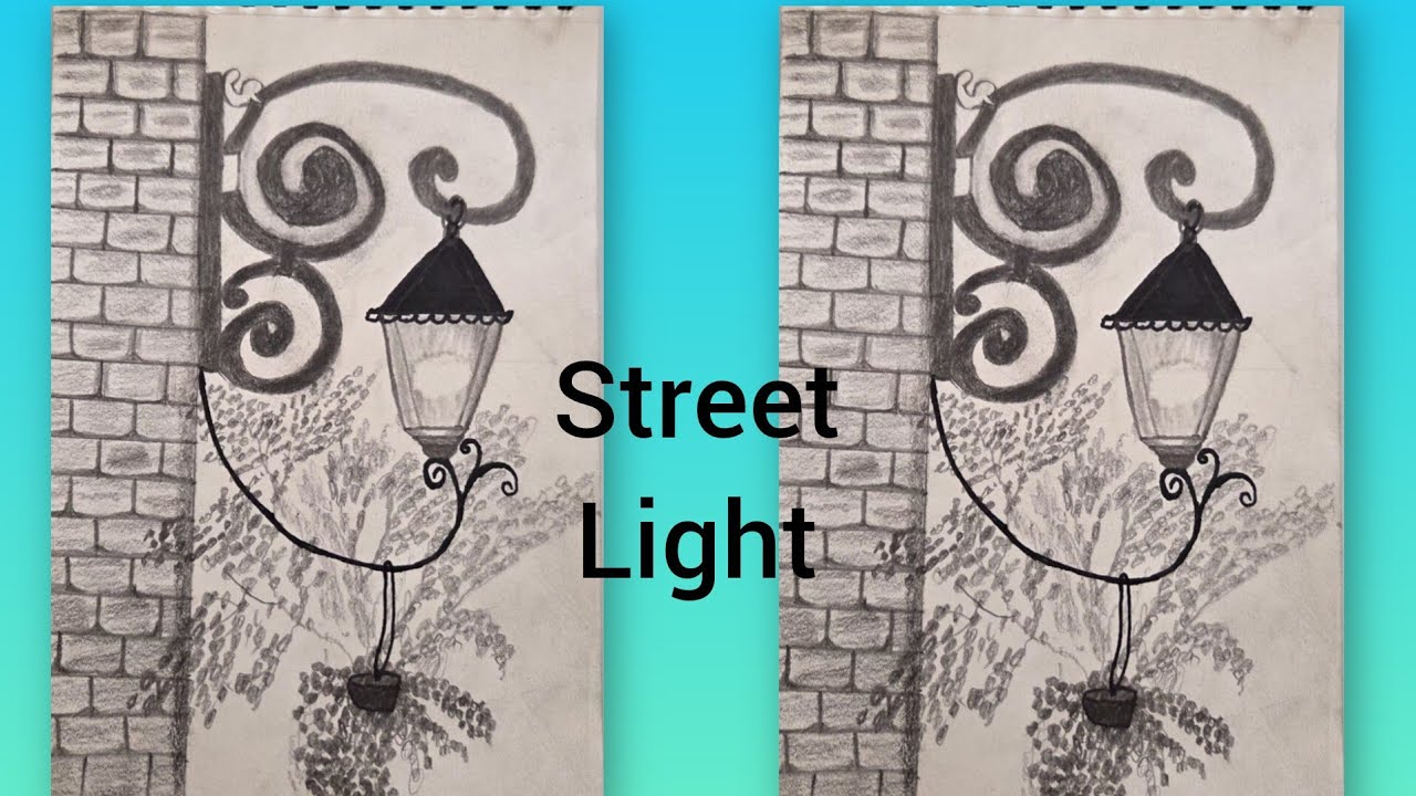 A Street Light feels like a  Home 🏡 | drawing video 