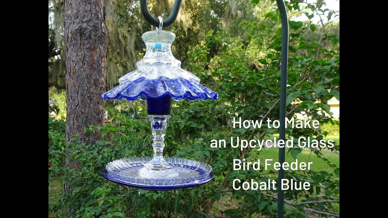 How to Make an Upcycled Glass BIRD FEEDER (