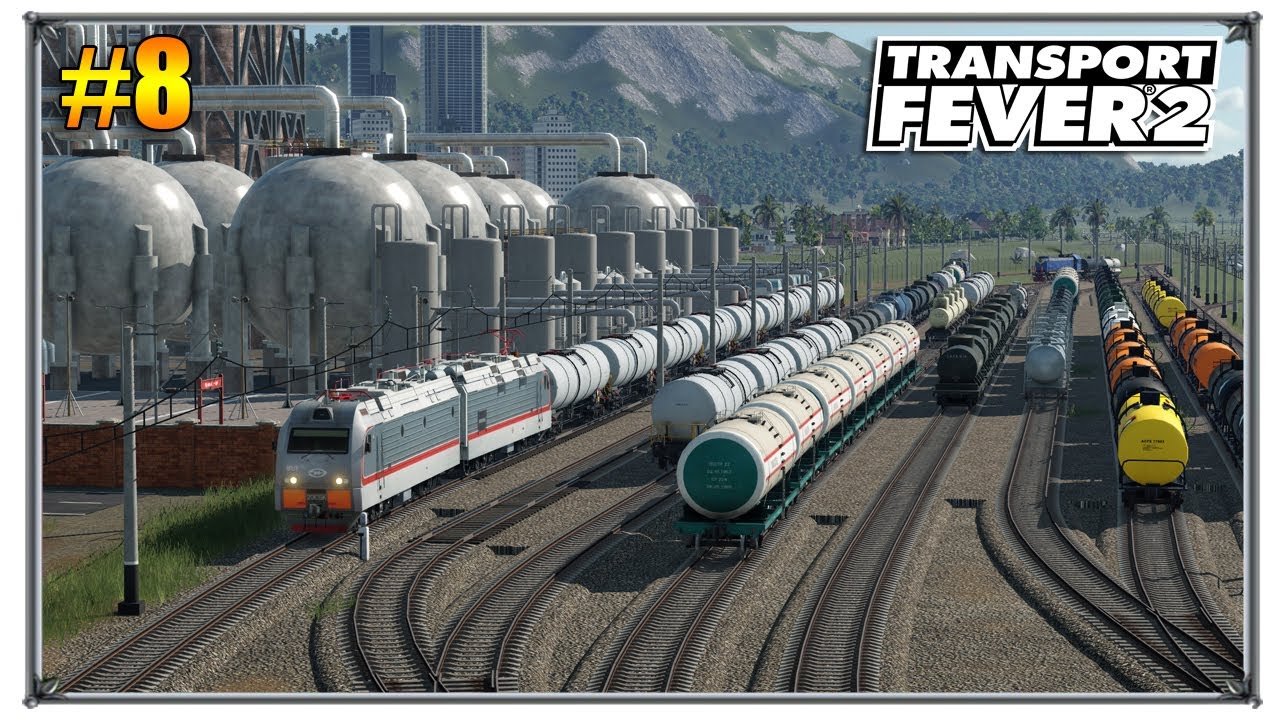 Снабжения мегаполиса | Transport Fever 2 песочница с модами | S02 #8 (жд игры)