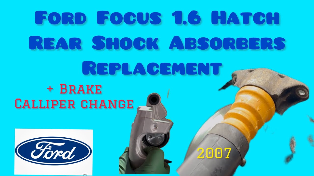 Замена задних амортизаторов и тормозного суппорта Ford Focus 2007.