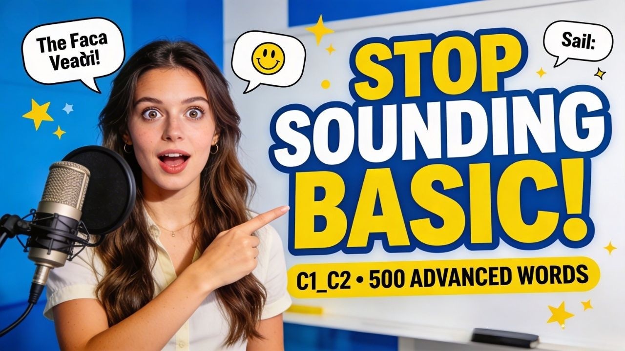 Stop Sounding Basic! 🚀 C1_C2 500 Advanced English Words for Daily Life | Speak Like a Native Fast