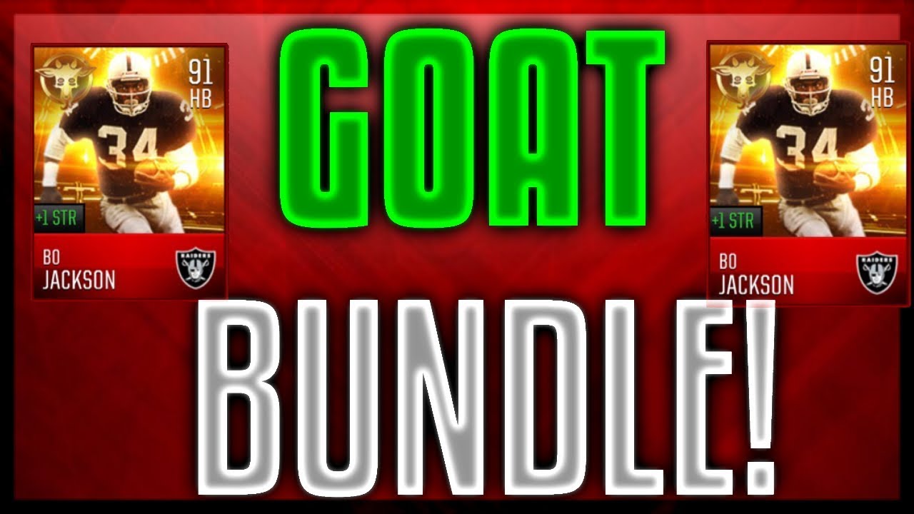 NEW BO JACKSON IN MADDEN MOBILE!!! INSANE 2X G.O.A.T BUNDLE OPENING!!! INSANE ELITE PULLS