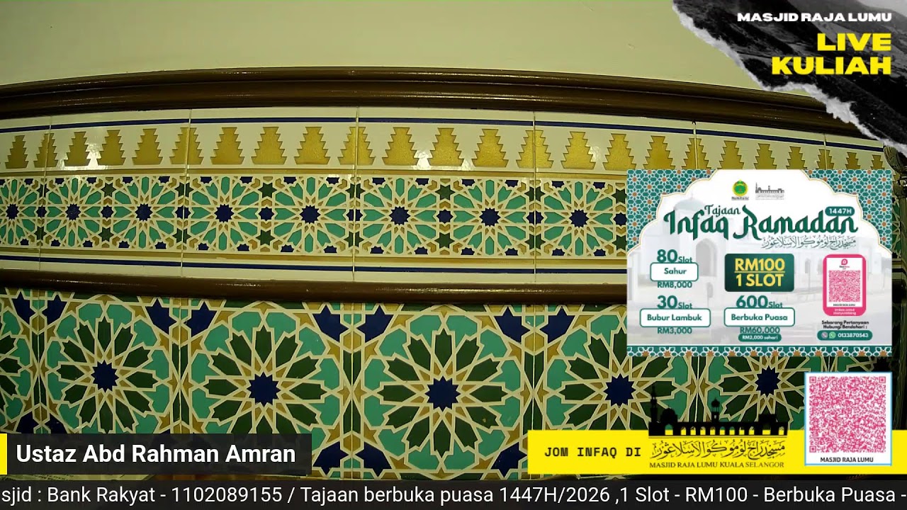 {{LIVE}} Kuliah Maghrib - Masjid Raja Lumu Kuala Selangor