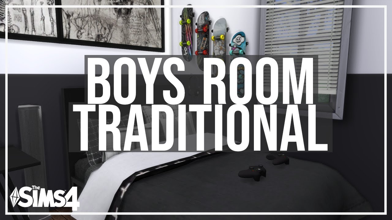 The Sims 4: Speed Build | BOYS ROOM | Traditional House | + CC List.