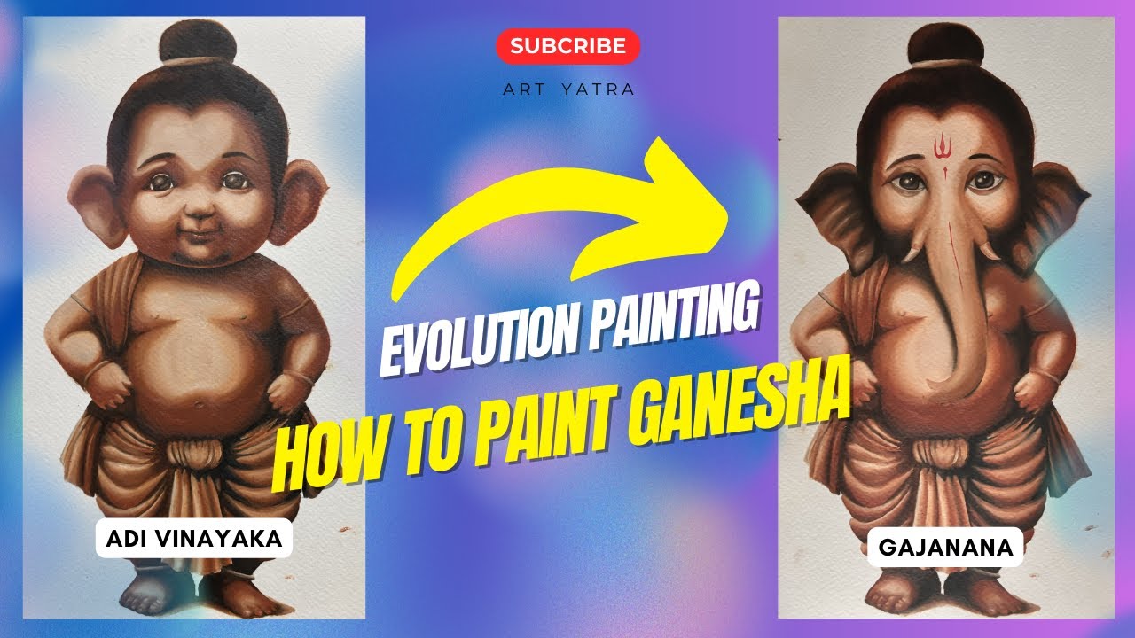 How to paint Ganpati | Evolution Painting | Ideas | Ganesh Chaturthi special | Tips and Tricks #art